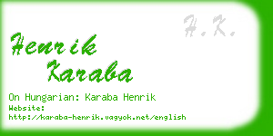 henrik karaba business card